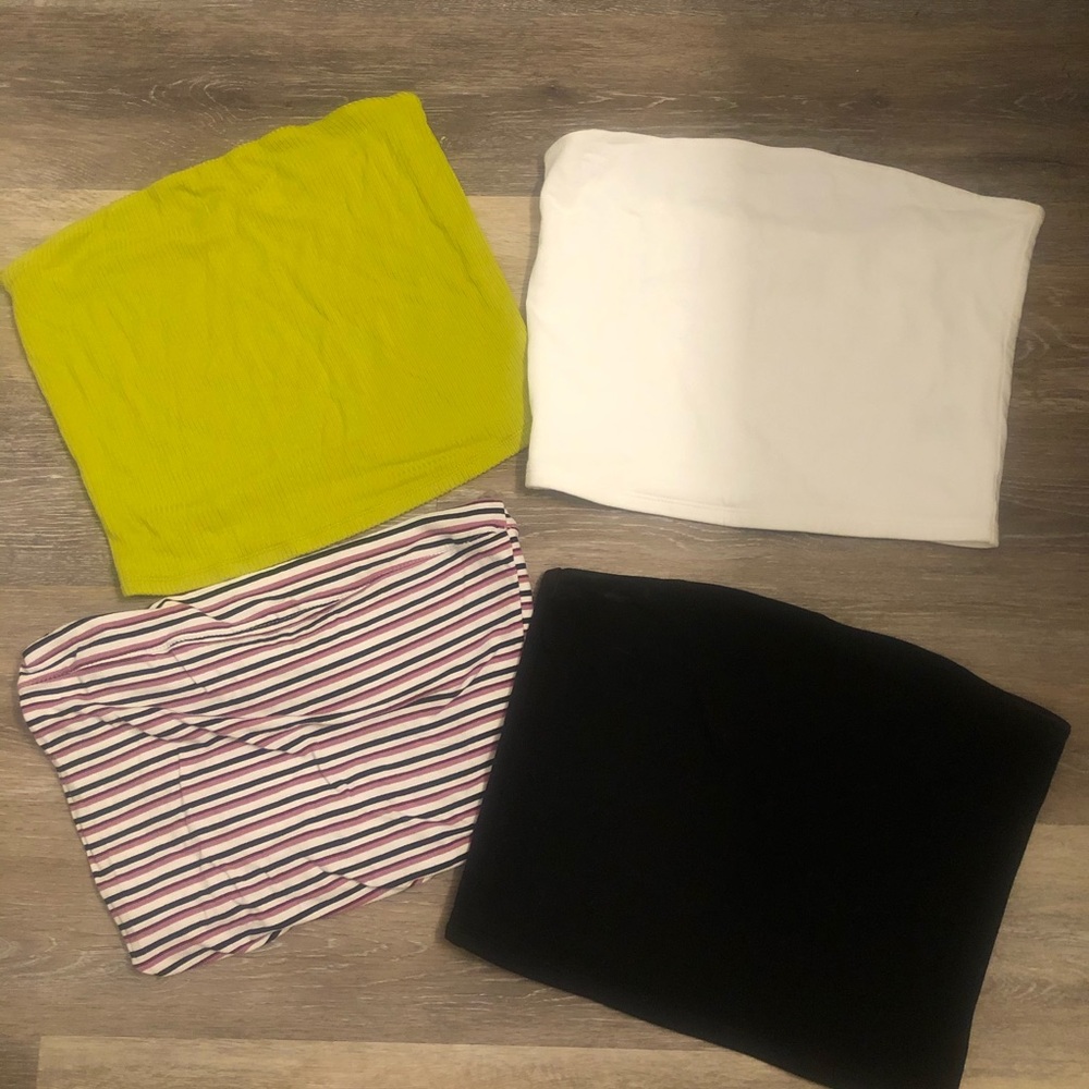 4 cropped tube tops